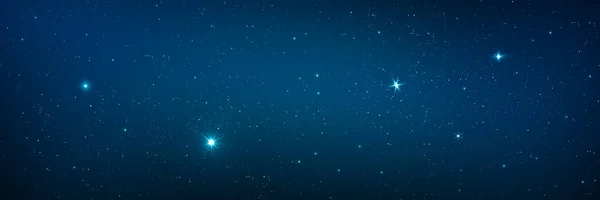 Πανοραμικό Σκοτεινό Νυχτερινό Ουρανό Λαμπερά Αστέρια Στο Διάστημα — Φωτογραφία Αρχείου