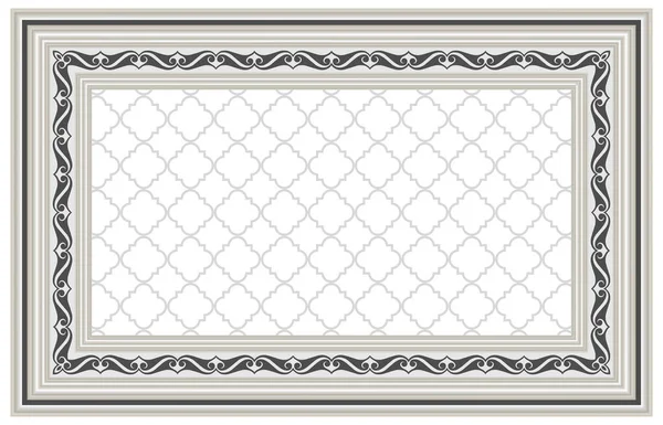 Modello Islamico Con Cornice Decorativa Soffitto Teso Decorazione Della Parete — Foto Stock
