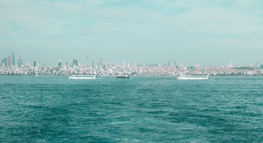 İstanbul şehir görünümü ve bosphorus görünümü
