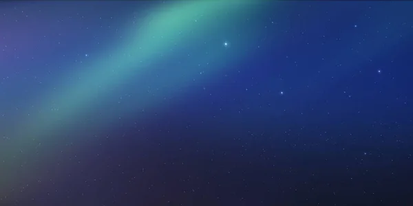 Éjszakai Égbolt Csillagokkal Csodálatos Zöld Északi Fények Kilátás — Stock Fotó