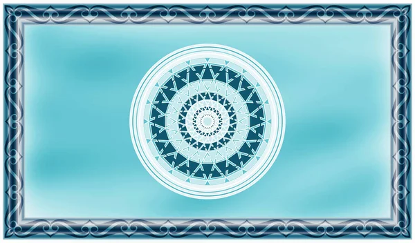 Vzor Pro Výzdobu Stropu Vysoce Kvalitní Modrá Barva Dekorativní Rám — Stock fotografie
