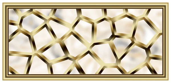 Натяжна Стеля Фотошпалери Підходять Високоякісного Цифрового Друку Золота Геометрична Багатокутна — стокове фото