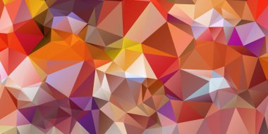 Geometrik çok renkli üçgen dokusu. Üçgenler üst üste biniyor. Mozaik doku. Çokgen soyut arkaplan.