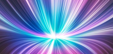 Neon rengi parlak aydınlatma dokusu. Renkli ışınlar görüntüsü. Soyut parlak renkli ışık ışınları.