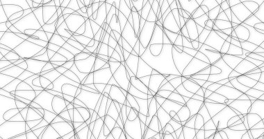 Beyaz arka planda gölgeler olan rastgele dalgalı çizgiler. Yazı dokusu.