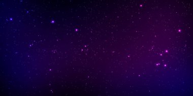 Derin uzayda yıldız tozu ve parlayan yıldızlar. Evren, yıldızlı evren. Yıldızlı arkaplan resmi.