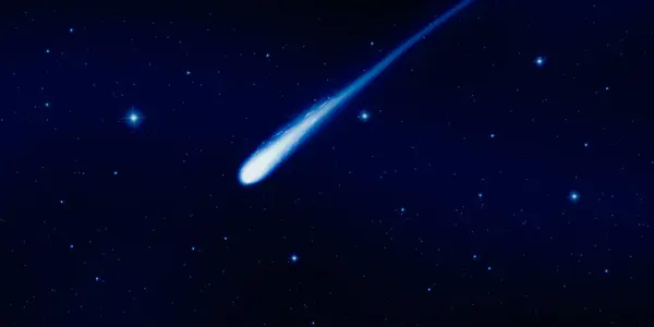 Krásná Noční Obloha Kometou Hvězdami Mléčnou Dráhou Stock Fotografie