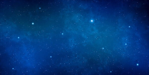 Shining stars in dark space. Starry sky background.
