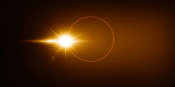 Solar eclipse background. The moon is between our earth and the sun