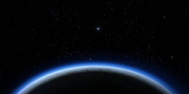 Gezegenimizin görüntüsü Dünya ve uzaydan atmosfer.