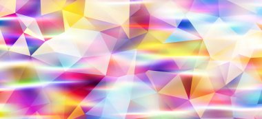 Az renkli bir arka plan. Gökkuşağı renkli üçgen deseni.