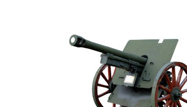 Historical old cannon isolated on white background. clipart