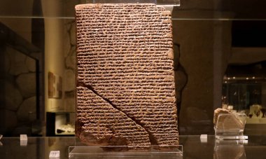 Cuneiform kil tablet, arkeolojik kalıntılar. Ankara Anadolu Medeniyetler Müzesi. 