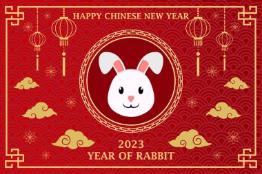 2023 yılındaki Çin Yeni Yılı için yassı pankart.