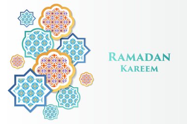 ramadan kareem background illustration with arabic ornaments