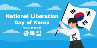 Kore bayrağını taşıyan kadınların ulusal Kurtuluş Günü