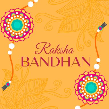 düz tasarım vektörü raksha bandhan illüstrasyon kavramı