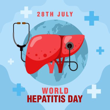 Dünya Hepatit Günü 28 Temmuz Düz Tasarım
