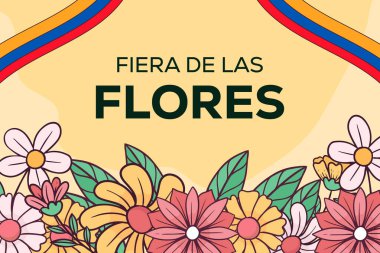 Kolombiya Fiera de las Flores için arkaplan çizimi