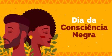 Dia da Consciencia Negra ya da Siyah Farkındalık Günü Yatay Sancak