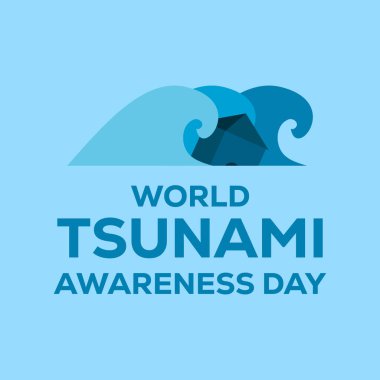 düz tasarım dünyası tsunami farkındalık günü illüstrasyonu