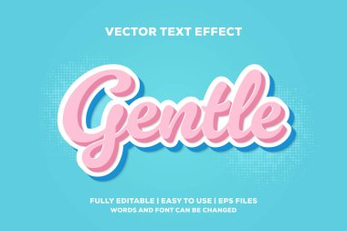 pembe ve mavi nazik metin efekti tamamen düzenlenebilir ve kullanımı kolaydır