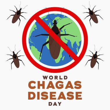 Çizim dünyası Chagas Hastalıkları Düz Tasarım Günü