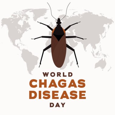 Dünya Chagas Hastalıkları Düz Tasarım Gününde İllüstrasyon