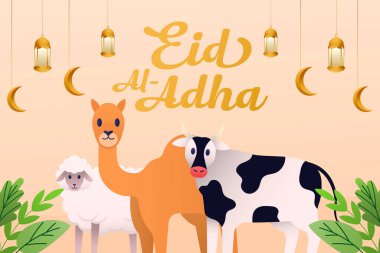 Kurban Bayramı arkaplan çizimi gradyan tasarım biçimi