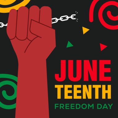 Haziran ayı özgürlük günü çizimi düz tasarım tarzında