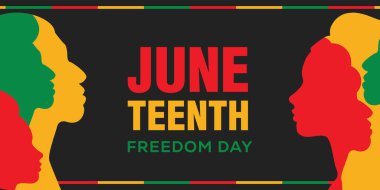 Haziran Özgürlük Günü yatay afiş illüstrasyonu