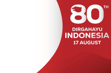 Endonezya 'nın 80. bağımsızlık günü arkaplan illüstrasyonu