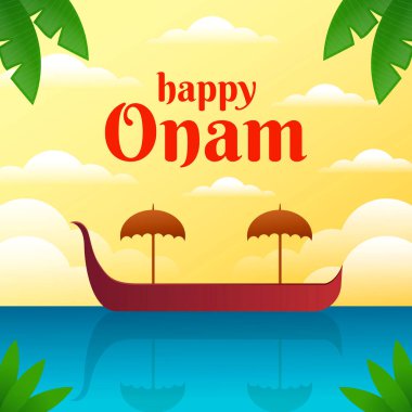 Gradyan tarzında mutlu onam festivali illüstrasyonları