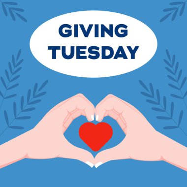 illustration for giving tuesday in flat design style