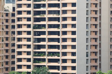 Singapur 'daki modern bina cephesi