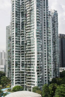 Singapur, - 07 Mart 2024: Singapur 'daki modern bina cephesi