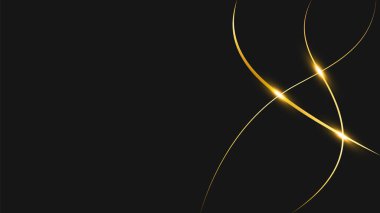 Modern lüks siyah ve altın arka plan. Lüks altın çizgileri olan siyah arkaplan