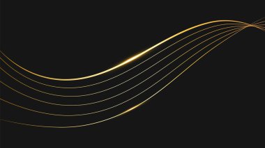 Modern lüks siyah ve altın arka plan. Lüks altın çizgileri olan siyah arkaplan