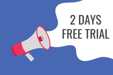 2 gün ücretsiz deneme pankartı tasarımı. 2 gün ücretsiz afiş arkaplanı. İş tanıtım afişi tasarımı