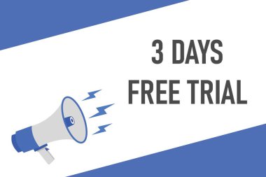 3 day free trial banner design. 3 days free banner background. Business promotion banner design clipart