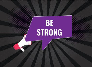 en iyi güçlü düğme, afiş, etiket, web sitesi şablonu. Renkli megafon simgesine sahip en güçlü metin