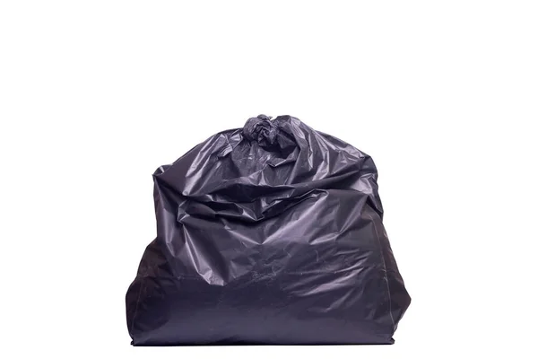 Saco Preto Lixo Que Amarrou Boca Muito Bem Saco Lixo — Fotografia de Stock
