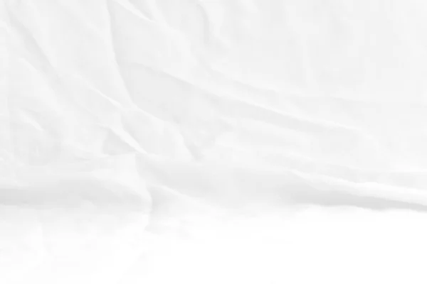Weißes Tuch Hintergrund Weich Runzeligen Stoff Patrem Und Oberfläche — Stockfoto