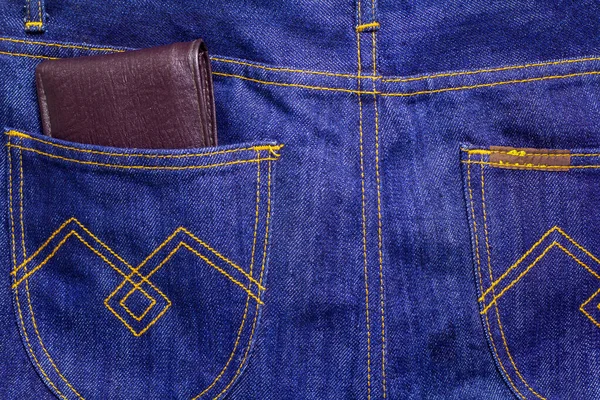 Wallet Back Pocket Men Jeans — Stock Photo, Image