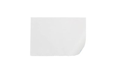 yırtık kağıt beyaz arkaplanda izole edildi, kırpma yolu