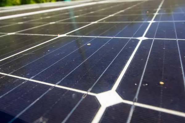 stock image Solar panels Dirty, lack of care