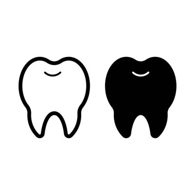 Dişçi diş simgeleri vektörü seti