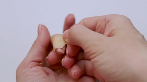 Man Removes Band Aid Wound Close First Aid Injuries Medicine — Stock Video
