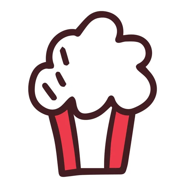 Dolce Cupcake Canada Day Foglia Acero Come Simbolo Primo Luglio — Vettoriale Stock