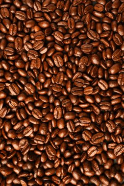Aroma kahverengi kahve çekirdekleri. Arabica, gıda geçmişi.